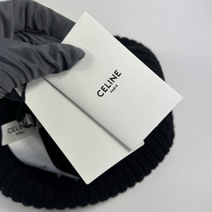 Celine Logo Knit Wool Beanie، الصورة 3