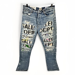 Gallery Dept Logo Print Distressed Jeans（写真1）
