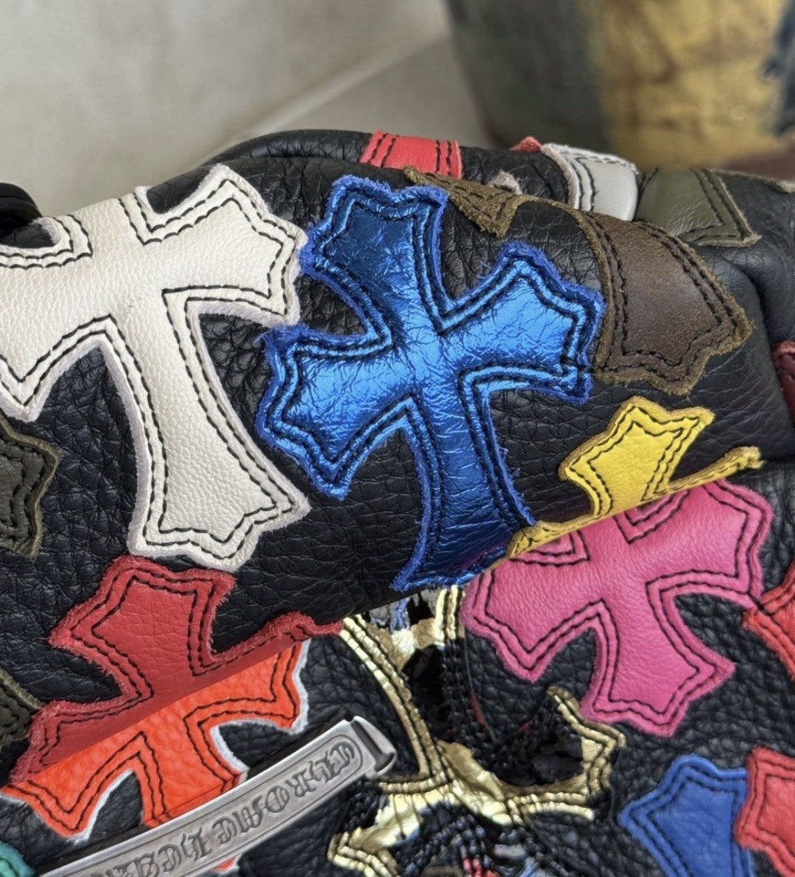 Chrome Hearts Multicolour Cross Patch Snat Medium Waist Bag, photo 17