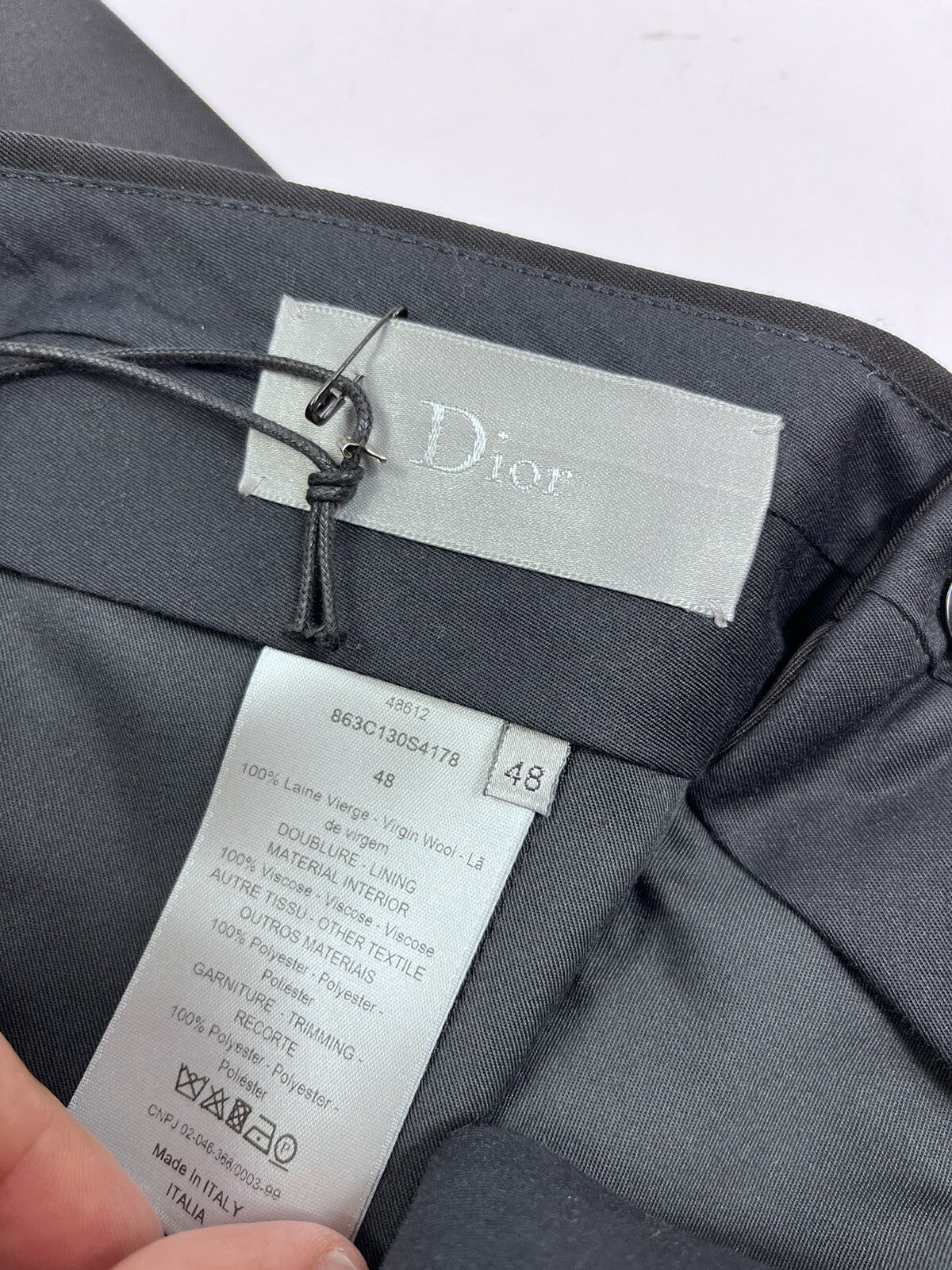 Dior Ruban Logo Black Smart Trousers, photo 9