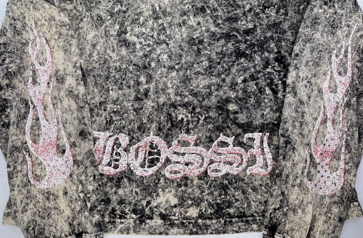 Bossi 1 of 1 Rhinestone Double Layered Skull 24-7 Spyz Vintage T-Shirt, photo 6