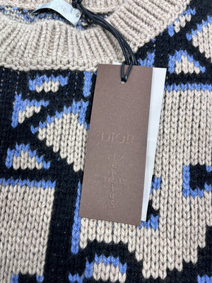 Dior Cactus Jack Travis Scott Cashmere Brown Navy Black Knitted Vest، الصورة 6