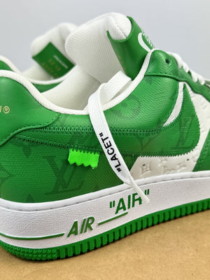 Louis Vuitton x Air Force 1 Green Trainers by Virgil، الصورة 6