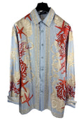 Versace Seascape Print Silk Shirt، الصورة 2