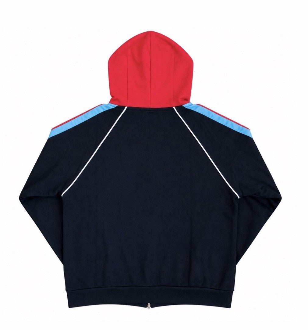 Gucci Band Patch Work Satin Stripe Zip Up Hoodie, photo 2