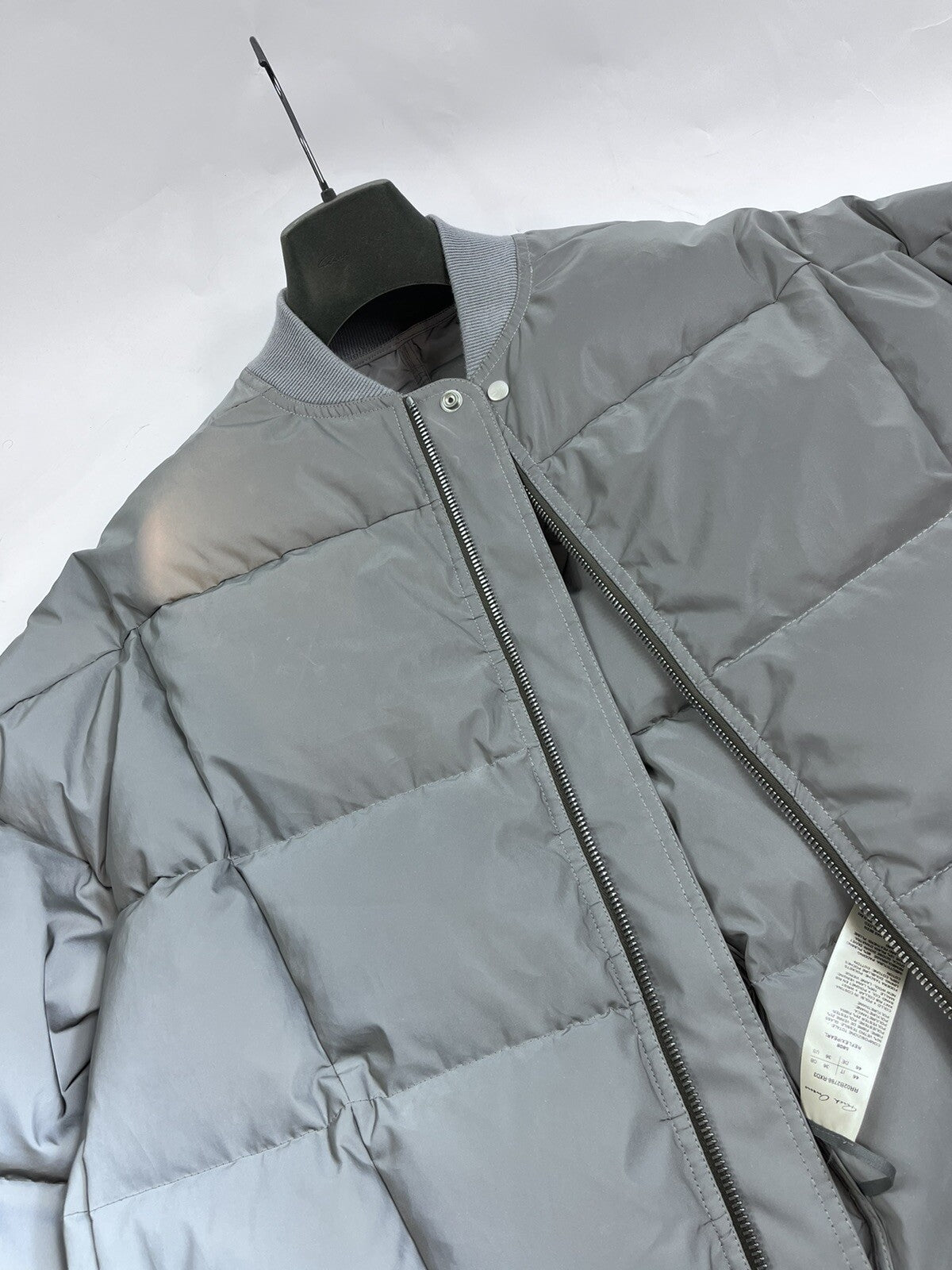 Rick Owens Reflex Oversized Quilted Reflective Jacket, photo 6