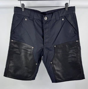 Chrome Hearts Leather Panel Cross Patch Nylon Shorts، الصورة 3
