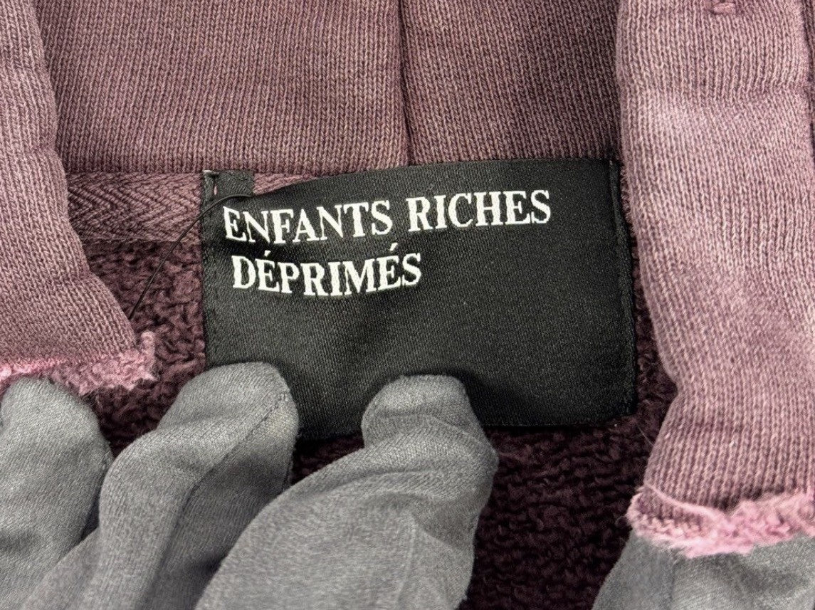 Enfants Riches Deprimes Classic Font Distressed Neck Cut Hoodie, photo 9