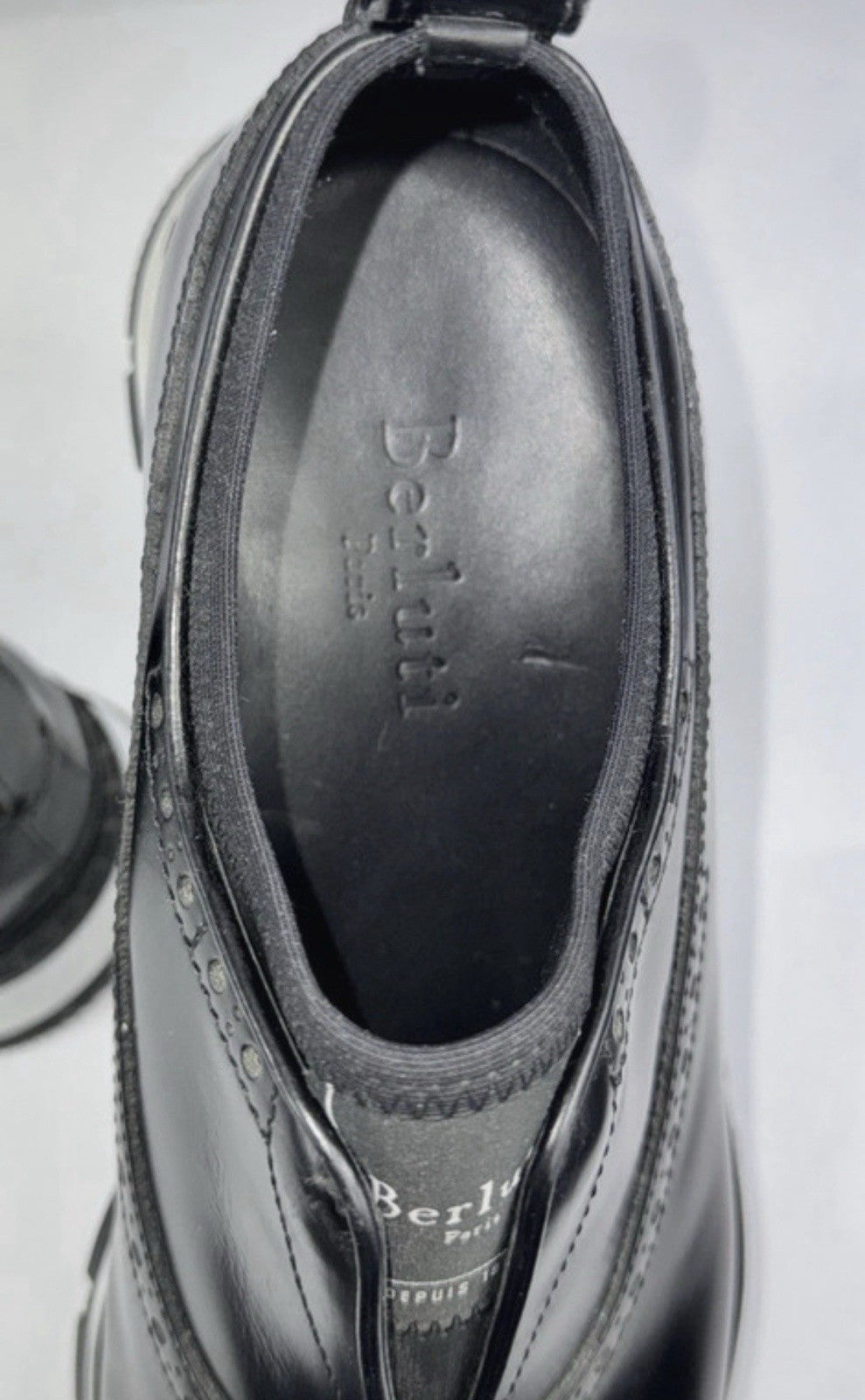 Berluti Black Fast Lane leather Trainers, photo 8