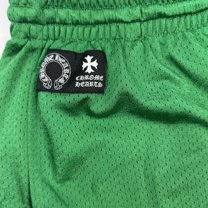 Chrome Hearts Green Logo Print Mesh Shorts، الصورة 6