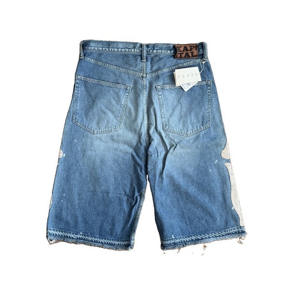 Kapital Bone X-Ray Embroidered Denim Shorts, photo 2