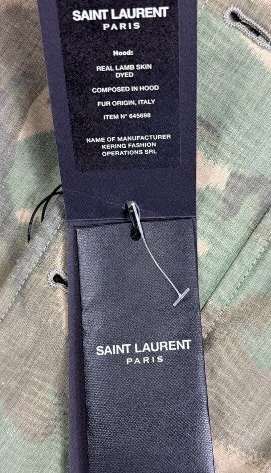 Saint Laurent Shearling Lined Camo Parka, photo 14