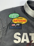 Satoshi Nakamoto Truck Stop Moto Biker Leather Jacket, photo 7