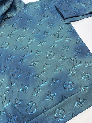 Louis Vuitton x Virgil Abloh Illusion 2054 Blue Hoodie، الصورة 6
