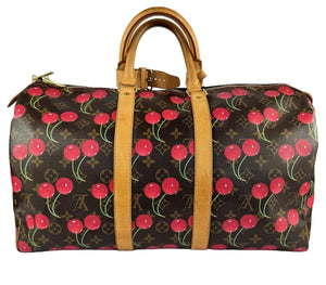 Louis Vuitton x Takashi Murakami Cherry Monogram 45 Keepall Duffle 2005 Cerises، الصورة 1