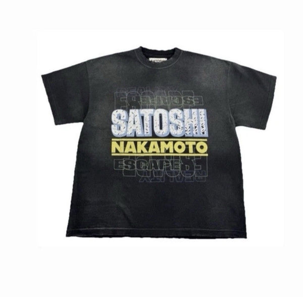 Satoshi Nakamoto Escape Reality Print T-Shirt, photo 1