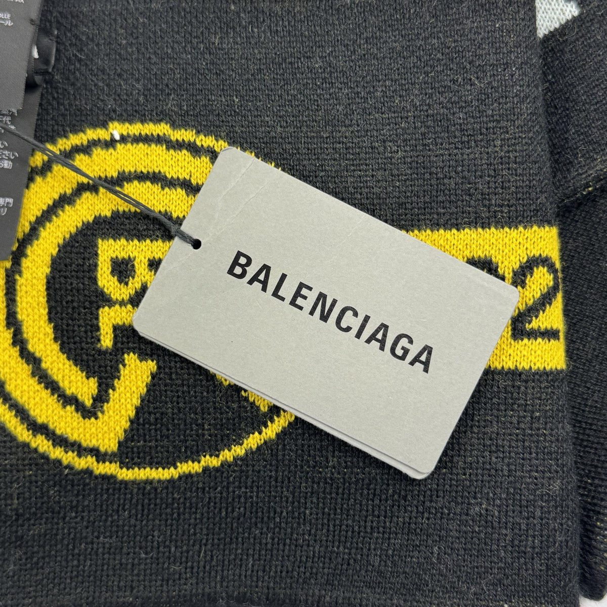 Balenciaga Logo Print Knit Soccer Scarf, photo 3