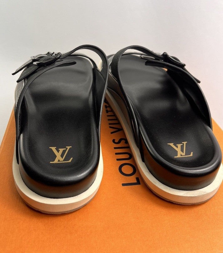 Louis Vuitton by Virgil Abloh Black Slip On Mules, photo 4