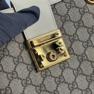 Gucci Padlock GG Supreme Medium Canvas Tote Bag With Gold Hardware, photo 7