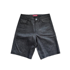 Supreme Baggy Lizard Print Leather Shorts، الصورة 1