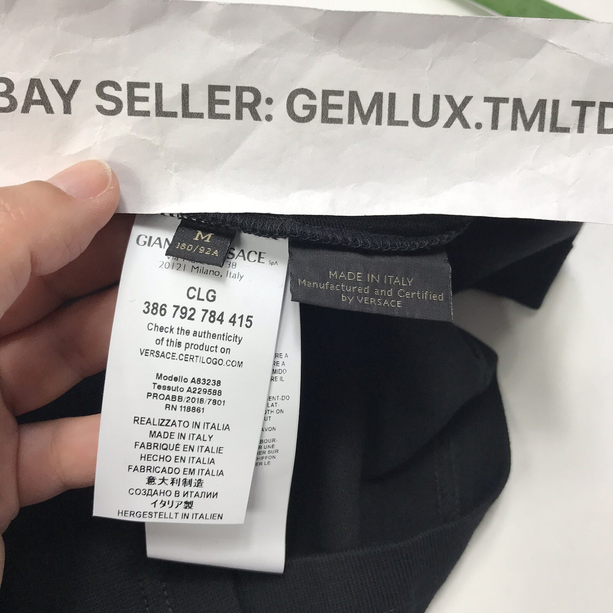 Versace x Kith Black Embroidered Donatella Medusa T-Shirt, photo 6
