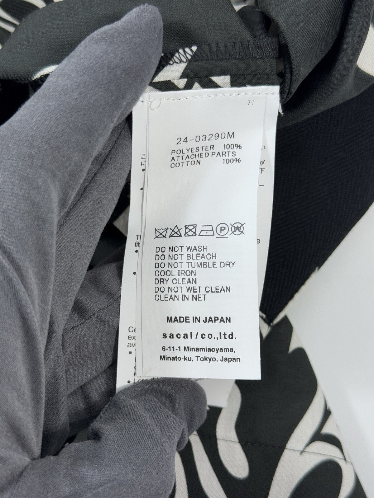 Sacai Velvet Collar Floral Print Shirt, photo 6