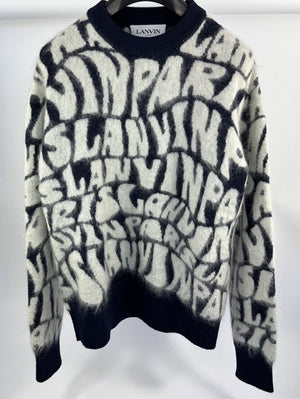 Lanvin Logo Print Crewneck Oversized Sweater, photo 2