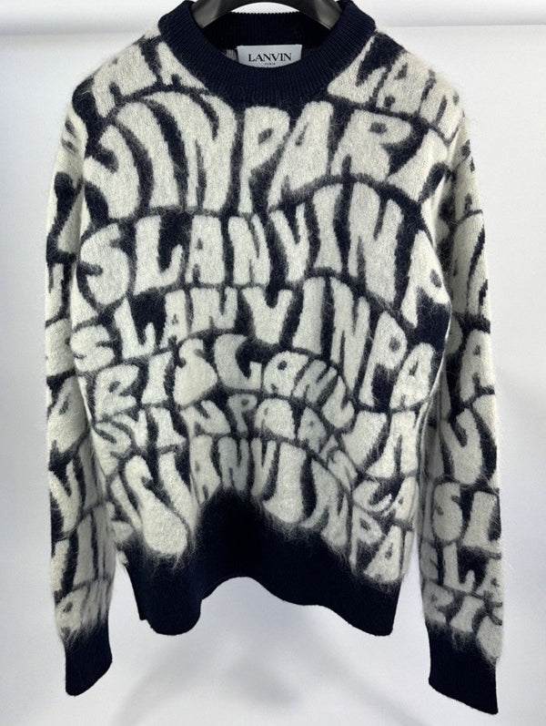 Lanvin Logo Print Crewneck Oversized Sweater, photo 2