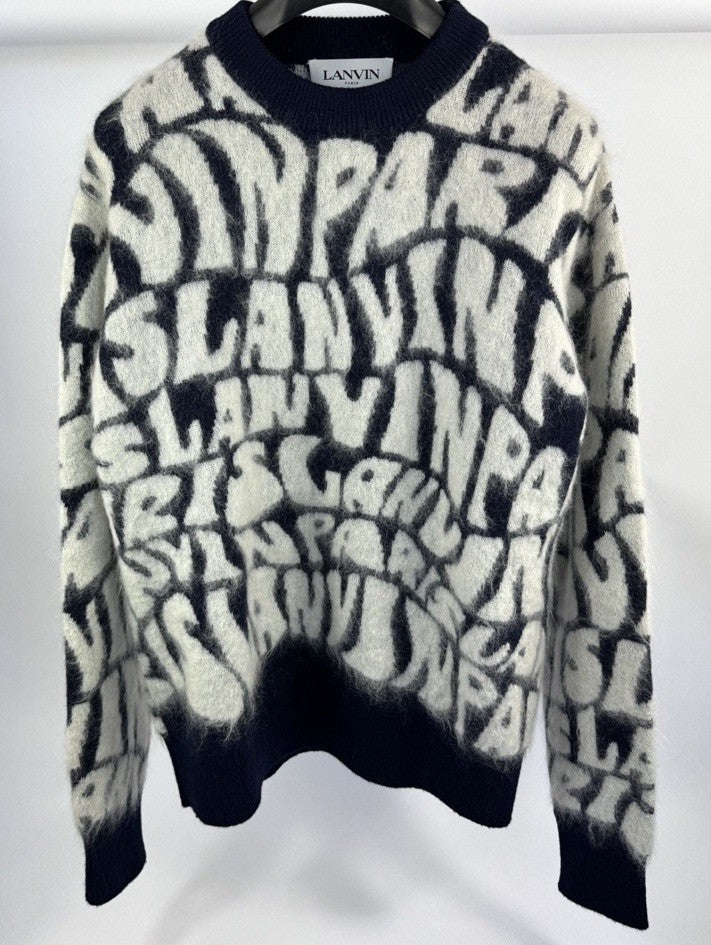 Lanvin Logo Print Crewneck Oversized Sweater, photo 2