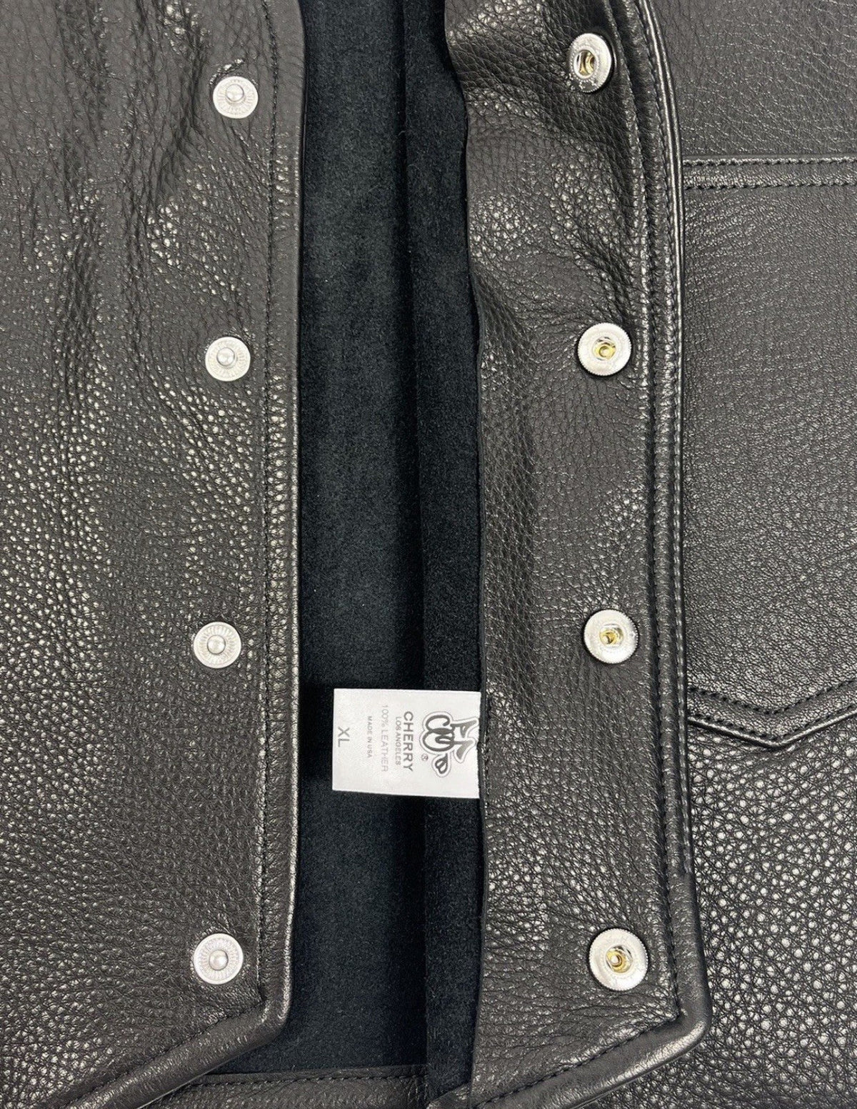 Cherry LA Genuine Leather Biker Vest, photo 7