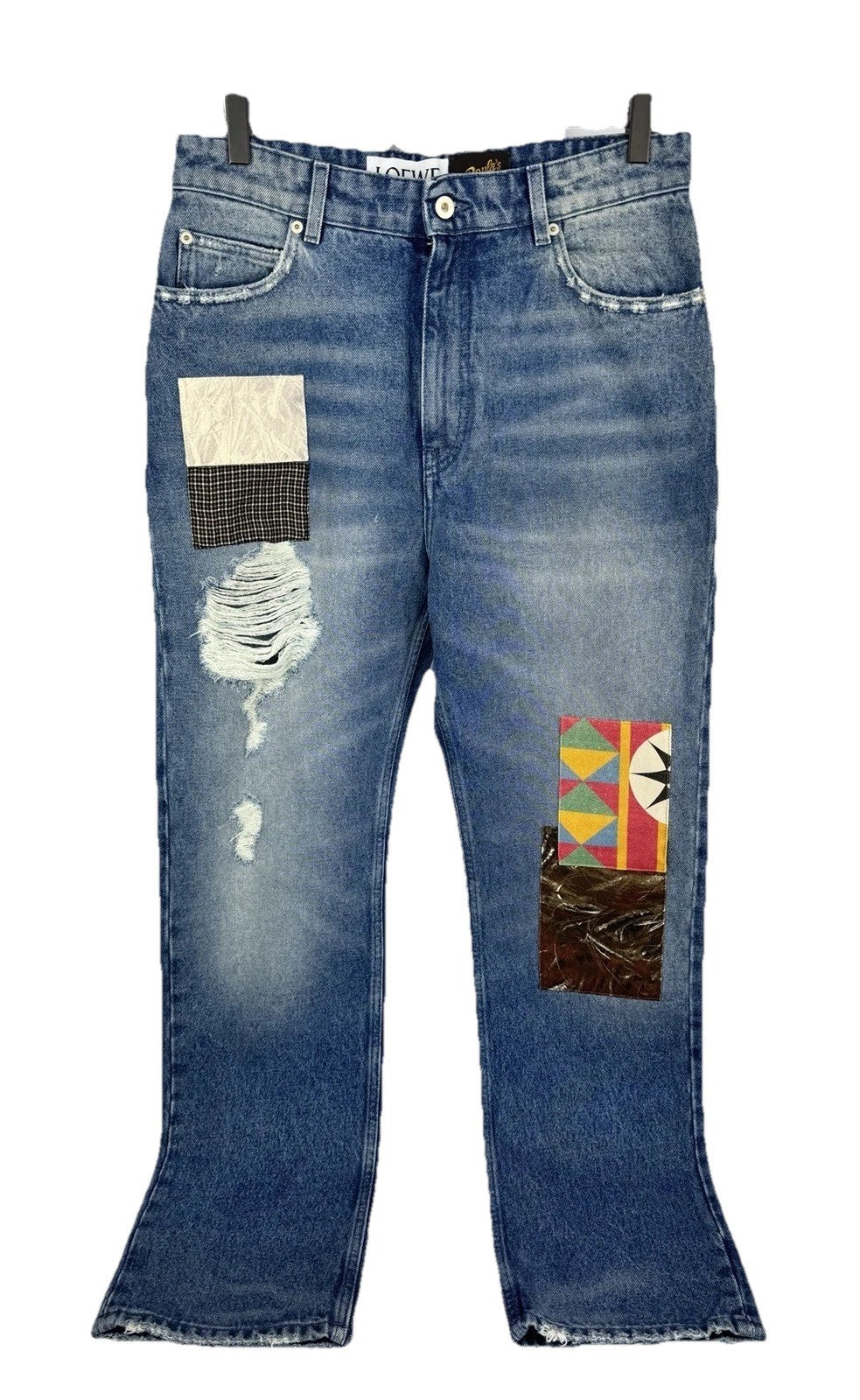 Loewe x Paula’s Ibiza Straight Leg Patchwork Denim Jeans, photo 1
