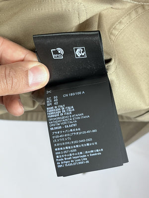 Prada Brown Beige Gabardine Work Jacket، الصورة 12