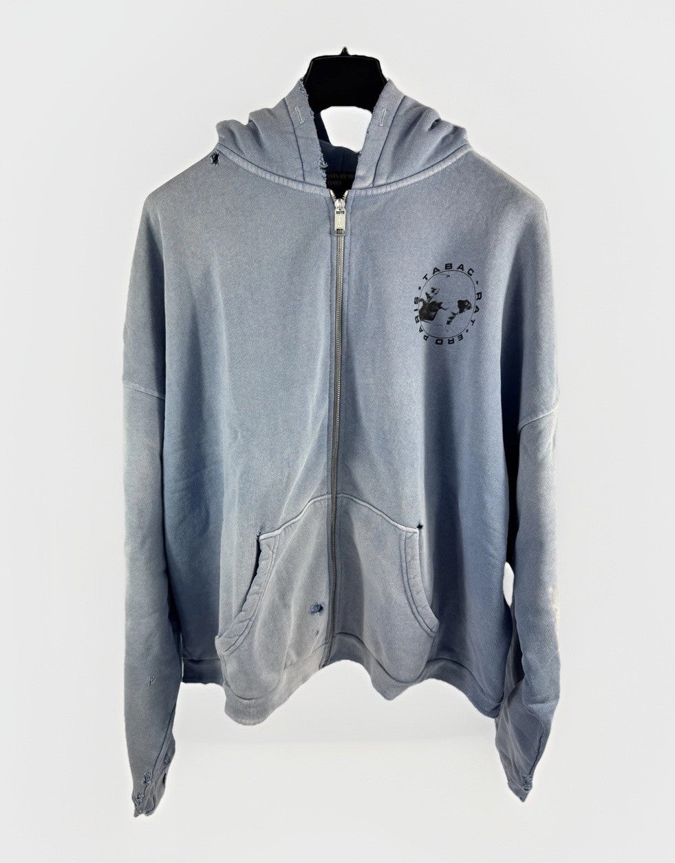 Enfants Riches Deprimes Tabac Rat Distressed Zip Hoodie, photo 2