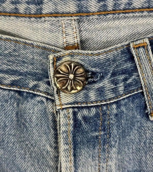 Chrome Hearts Leopard Cross Patch Denim Jeans، الصورة 10