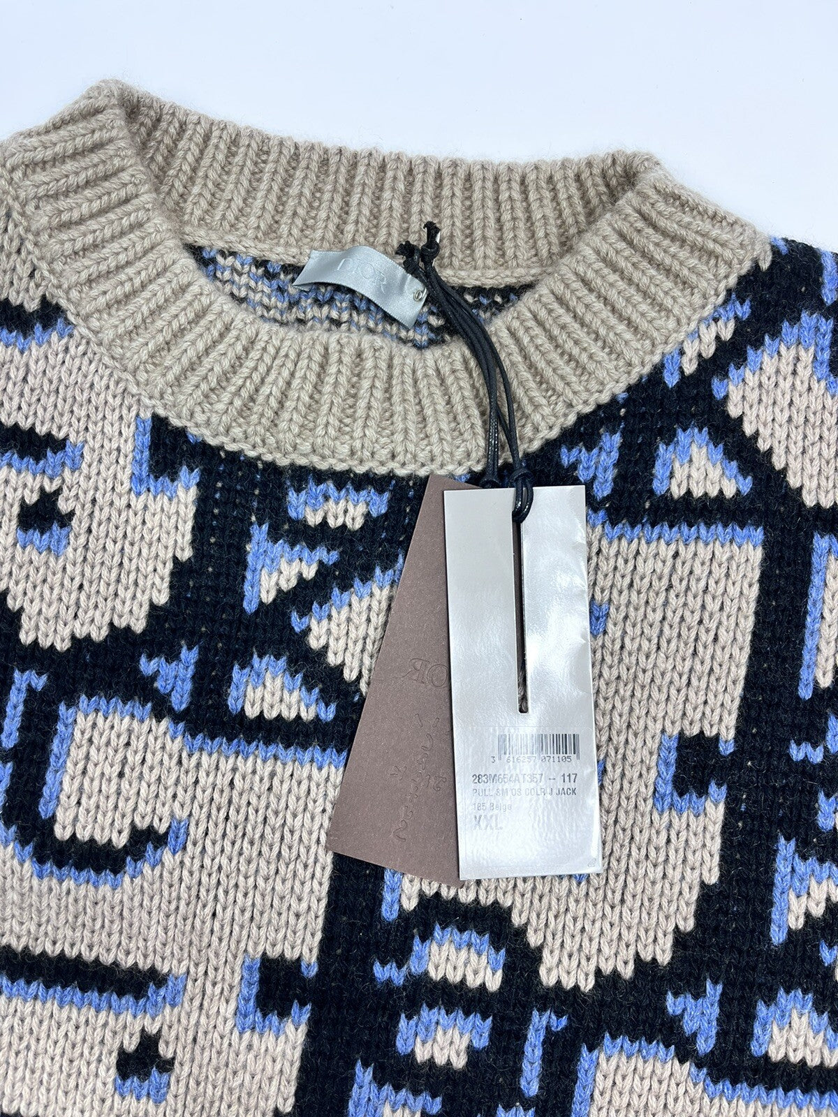 Dior Cactus Jack Travis Scott Cashmere Brown Navy Black Knitted Vest, photo 4