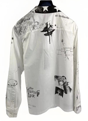 Enfants Riches Deprimes White Abstract Graphic Print Shirt، الصورة 2