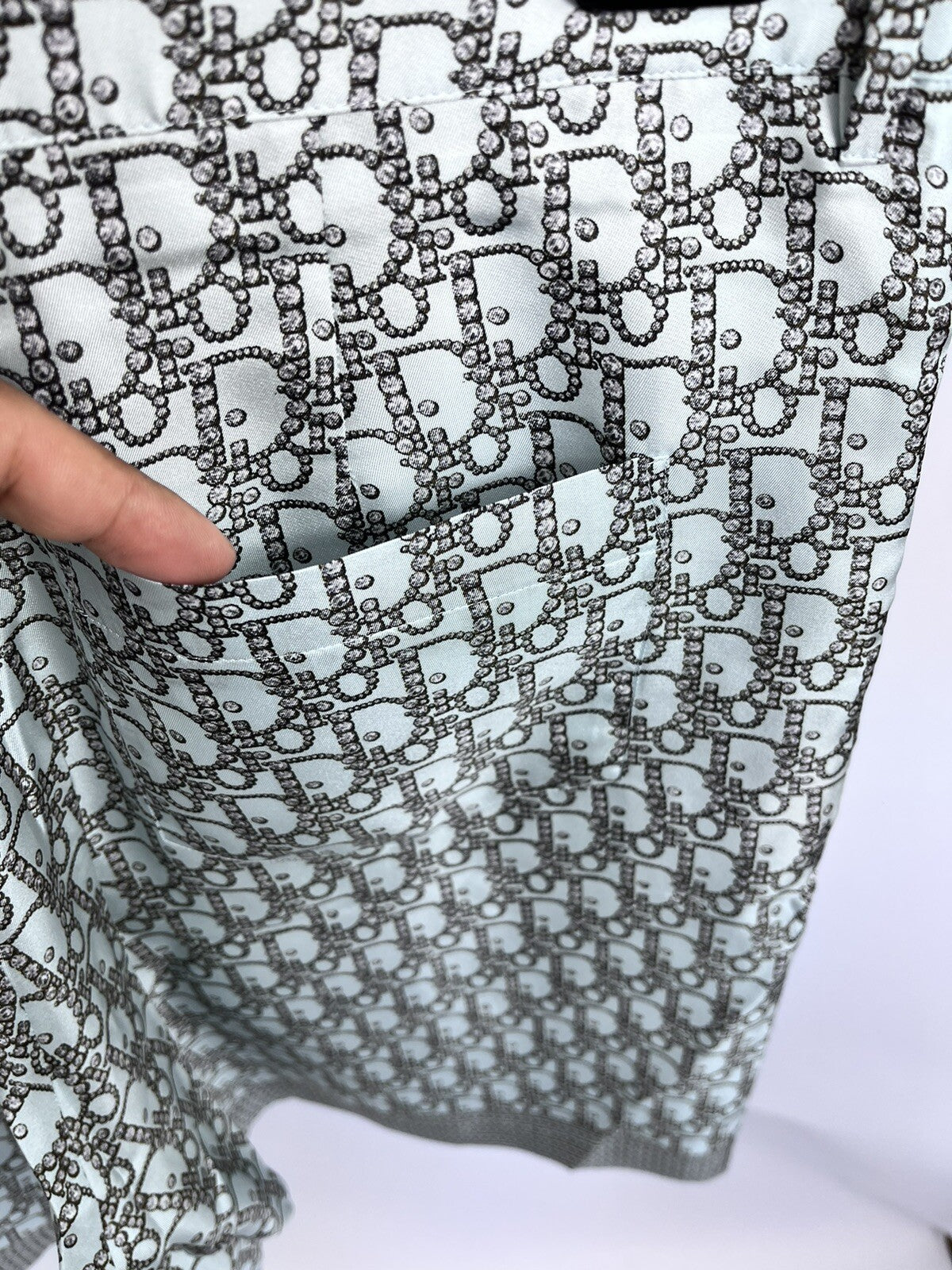 Dior Silk Diamonds Oblique Print Bermuda Shorts, photo 4