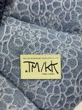 Takashi Murakami Flower And Skull Jacquard Denim Cushion، الصورة 3
