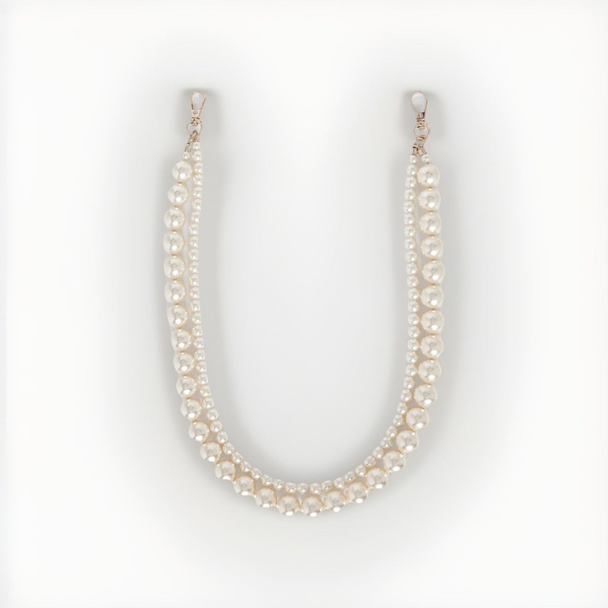 Simone Rocha Silver Tone Faux Pearl Bag Charm Strap, photo 1