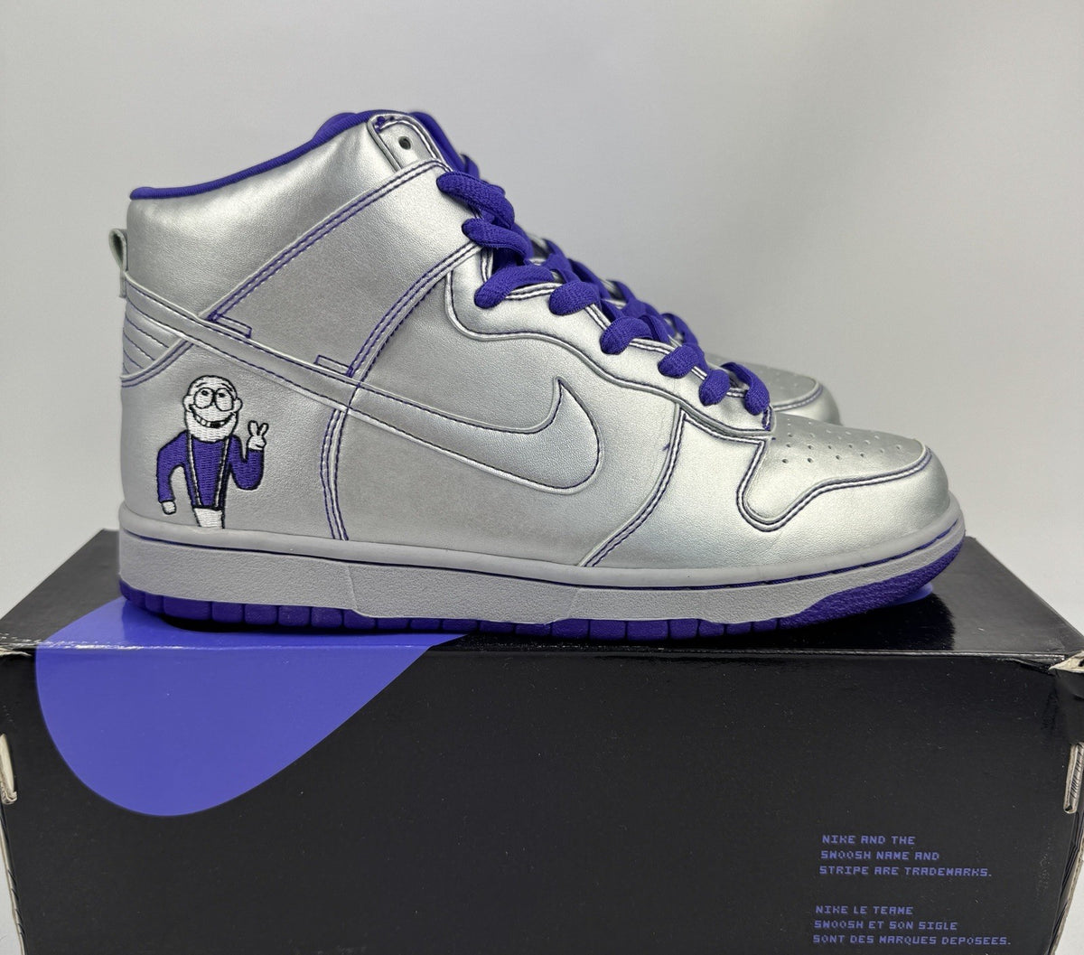 Nike Dunk High 2007 Dinosaur Dr. Silver Premium Sneakers, photo 2