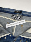 Amiri x Chemist Star Leather Appliquéd Blue Jeans, photo 7