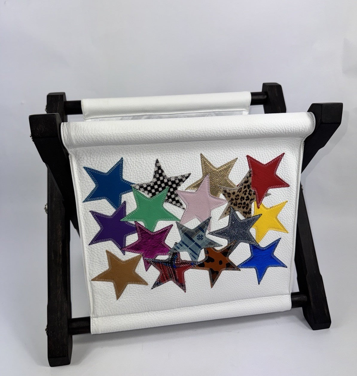 Chrome Hearts Star Patch Work Leather Magazine Holder Crib, photo 14