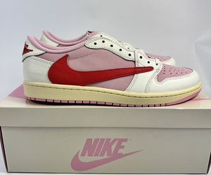 Jordan 1 Retro OG SP x Travis Scott Sail Tropical Pink Sneakers، الصورة 6