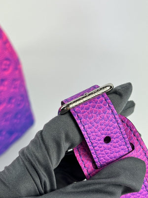 Louis Vuitton Illusion Keepall Bandouliere 50 M59713 Blue / Pink Leather Bag، الصورة 17