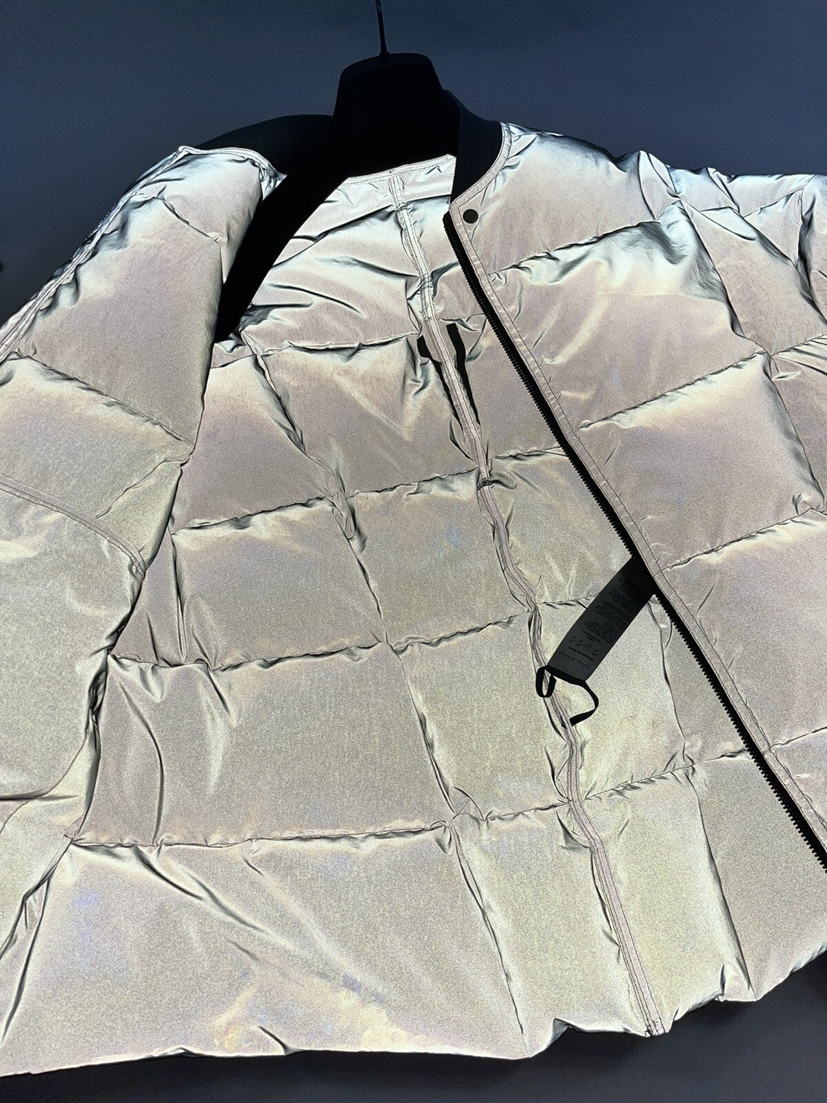 Rick Owens Reflex Oversized Quilted Reflective Jacket, photo 5
