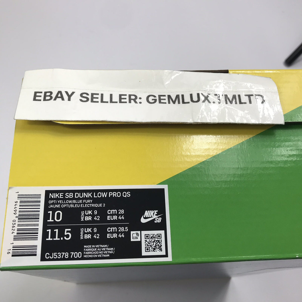 Nike SB Dunk x Grateful Dead Bears Yellow Low Sneakers, photo 10