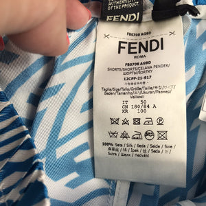 Fendi FF Vertigo Print Blue Bermuda Shorts، الصورة 8