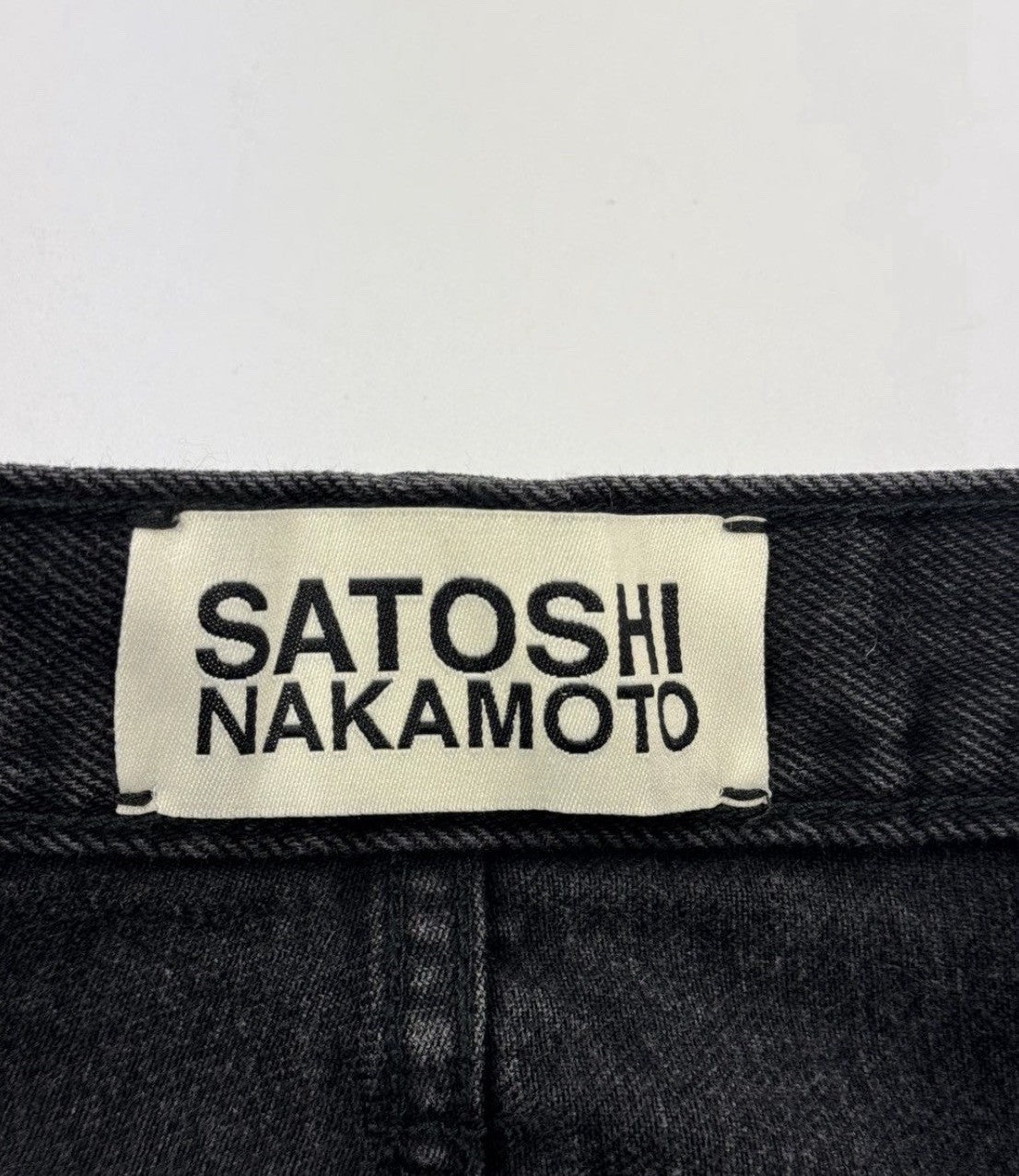 Satoshi Nakamoto Washed Black Baggy Moto Jeans, photo 7