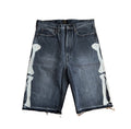 Kapital x-Ray Embroidered Straight Leg Denim Shorts، الصورة 1