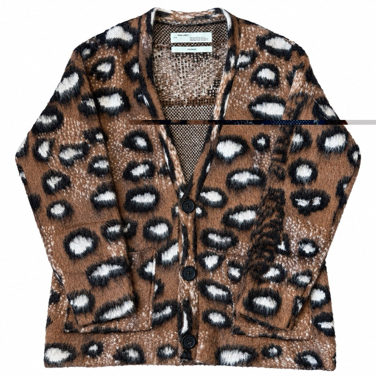 Off-White Leopard Print Oversized Cardigan, photo 2